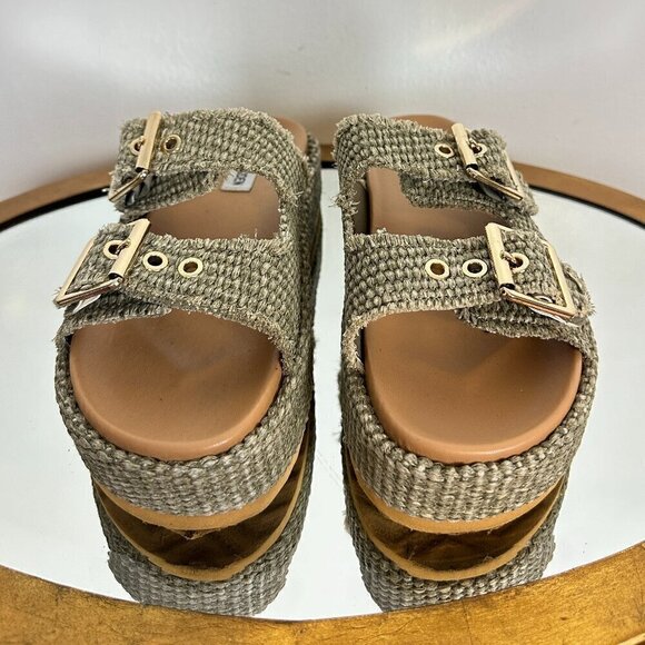 STEVE MADDEN Karrigan Womens Platform Sandals in Olive Size US 7.5 - Picture 6 of 10